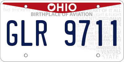 OH license plate GLR9711