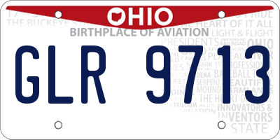 OH license plate GLR9713