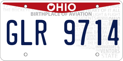 OH license plate GLR9714