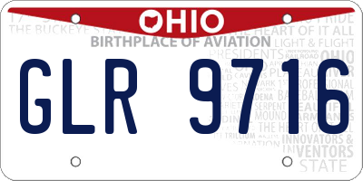 OH license plate GLR9716