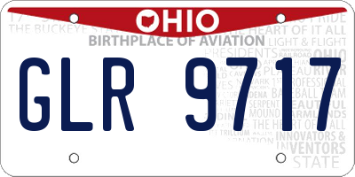 OH license plate GLR9717