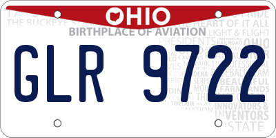 OH license plate GLR9722