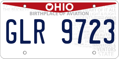 OH license plate GLR9723