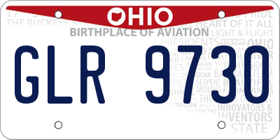 OH license plate GLR9730