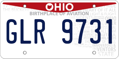 OH license plate GLR9731