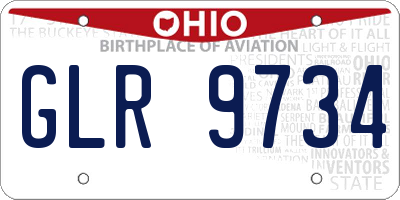 OH license plate GLR9734