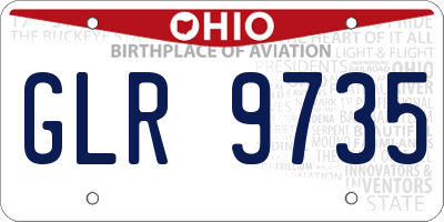 OH license plate GLR9735