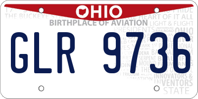 OH license plate GLR9736