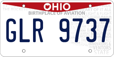 OH license plate GLR9737