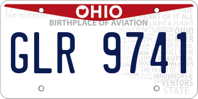 OH license plate GLR9741