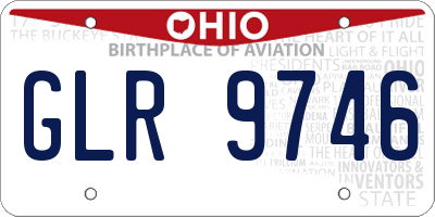 OH license plate GLR9746