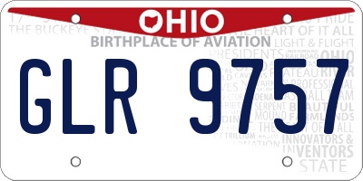 OH license plate GLR9757