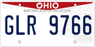 OH license plate GLR9766