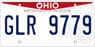 OH license plate GLR9779