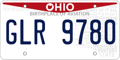 OH license plate GLR9780