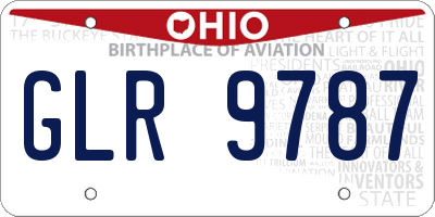 OH license plate GLR9787