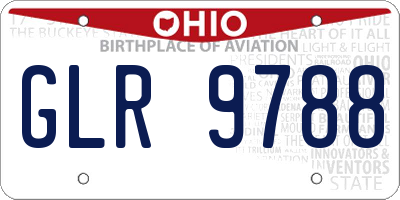OH license plate GLR9788