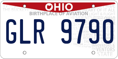 OH license plate GLR9790