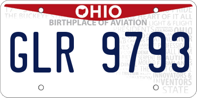 OH license plate GLR9793
