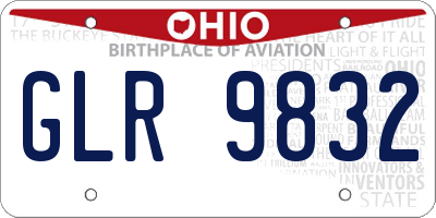 OH license plate GLR9832