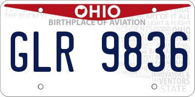 OH license plate GLR9836