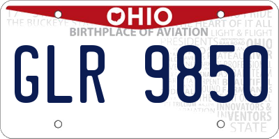 OH license plate GLR9850