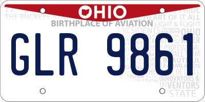 OH license plate GLR9861