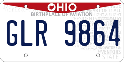 OH license plate GLR9864