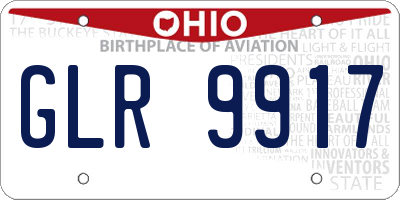 OH license plate GLR9917