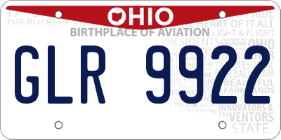 OH license plate GLR9922