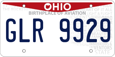 OH license plate GLR9929