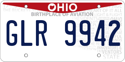 OH license plate GLR9942