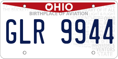 OH license plate GLR9944