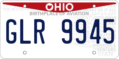 OH license plate GLR9945