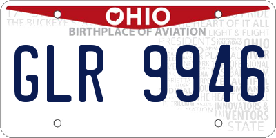 OH license plate GLR9946