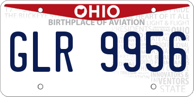 OH license plate GLR9956