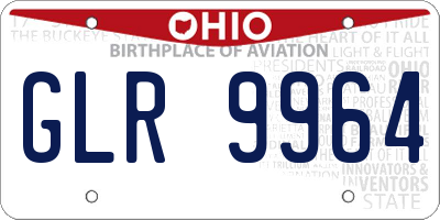 OH license plate GLR9964