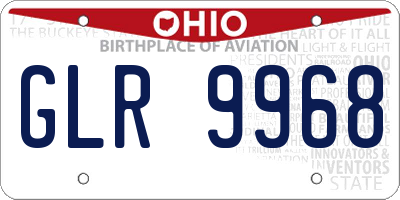 OH license plate GLR9968