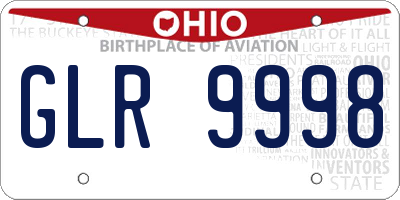 OH license plate GLR9998