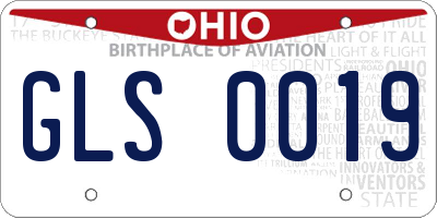 OH license plate GLS0019