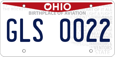 OH license plate GLS0022