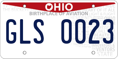 OH license plate GLS0023