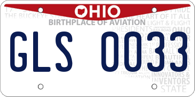OH license plate GLS0033