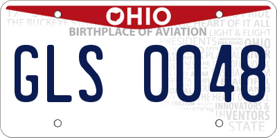 OH license plate GLS0048