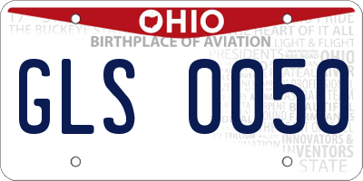 OH license plate GLS0050