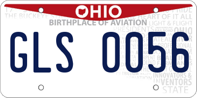 OH license plate GLS0056