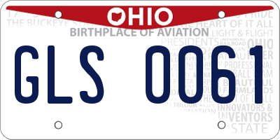 OH license plate GLS0061