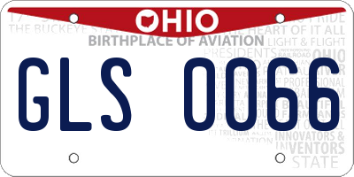 OH license plate GLS0066