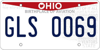OH license plate GLS0069