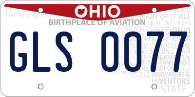 OH license plate GLS0077